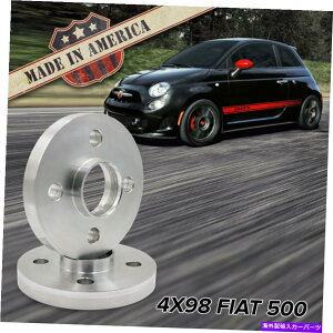 Xy[T[ X2 USA MADE | 4x98iFits 4 Lug fiat 500j| 15mmnuS̃rbgzC[Xy[T[ x2 USA MADE | 4x98 (Fits 4 Lug Fiat 500) | 15mm Hub-Centric Billet Wheel Spacers