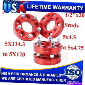 Xy[T[ 4pbNzC[Xy[T[A_v^[5x4.5?5x4.75 | 1.25 "| 1/2" x20X^bh5x114.3 5x120 4Pack Wheel Spacers Adapters 5X4.5 TO 5X4.75 | 1.25"| 1/2"x20 Stud 5X114.3 5X120