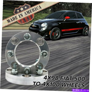 Xy[T[ ix2j4x98-4x100i4OtBAbg500ɓKj|zC[A_v^[ / 1 "Xy[T[iAJj (x2) 4x98-4x100 (Fits 4 Lug Fiat 500) | Wheel Adapters / 1" Spacers (USA MADE)