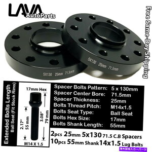 Xy[T[ 2PC 25mm5x130 71.5mm C.BzC[Xy[T[+14x1.5{gtBbgAEfBVW|VF 2PC 25MM THICK 5X130 71.5MM C.B WHEEL SPACER+14X1.5 BOLT FIT AUDI VW PORSCHE