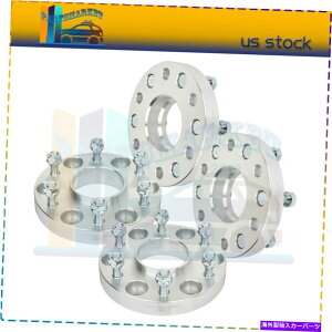�X�y�[�T�[ 4 PCS 6x5.5 1 ���̃V���o�[�z�C�[���X�y�[�T�[12x1.25���Y�͑��̃X�^�b�h�^�C�^�� 4 pcs 6x5.5 1 thick silver wheel spacers 12x1.25 studs For Nissan Armada Titan