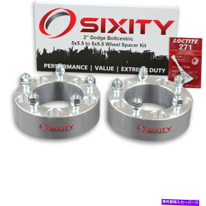 �X�y�[�T�[ 2PC 2 "�_�b�W�����p�z�C�[���X�y�[�T�[1500 2500 3500�A�_�v�^�[���O�X�^�b�h5x5.5 kx 2pc 2" Wheel Spacers for Dodge Ram 1500 2500 3500 Adapters Lugs Studs 5x5.5 kx