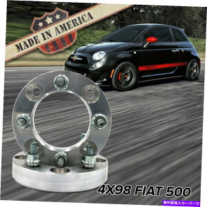 Xy[T[ X2 USA MADE | 4x98?4x98iFits 4 Lug fiat 500j| 1 "rbgzC[Xy[T[ x2 USA MADE | 4x98 to 4x98 (Fits 4 Lug Fiat 500) | 1" Billet Wheel Spacers