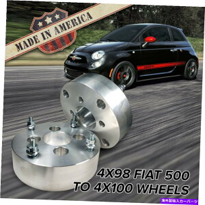 Xy[T[ X2 USA MADE | 4x98?4x100iFits 4 Lug fiat 500j|zC[A_v^[ / 2 "Xy[T[ x2 USA MADE | 4x98 to 4x100 (Fits 4 Lug Fiat 500) | Wheel Adapters / 2" Spacers