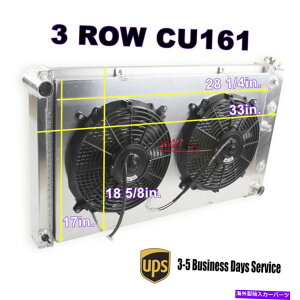 Radiator Fit 1975-1980 Chevy C10 C20 C30 28 X17�R�A3��A���~�j�E�����W�G�[�^�[�V�����E�h�t�@�� Fit 1975-1980 Chevy C10 C20 C30 28x17 Core 3 Row Aluminum Radiator Shroud Fan�y���s�A���i�z