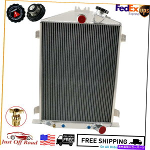 Radiator 1932�N�t�H�[�h���f����4��A���~�j�E�����W�G�[�^�[�n�C�{�[�C�O�����V�F���V�F�r�[���[�^�[Eng 4 Row Aluminum Radiator For 1932 FORD MODEL HI BOY GRILL SHELL CHEVY MOTOR ENG�y���s�A���i�z