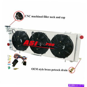 Radiator 1991N2001ÑW[v`FL[/SjA2.5 L4 4.0 L6 3񃉃WG[^[VEht@ for 1991-2001 Jeep Cherokee/Wagoneer 2.5 L4 4.0 L6 3 Rows Radiator Shroud Fan