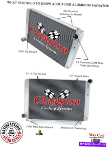 Radiator 1958 1959 1960 Ford Thunderbird V8GW3A~jE`sIWG[^[ 3 Row Aluminum Champion Radiator for 1958 1959 1960 Ford Thunderbird V8 Engine