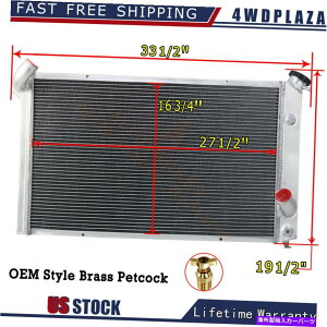 Radiator 4��̃R�A���W�G�[�^�[�t�B�b�g1973-1976�V�{���[�R���x�b�g�x�[�X�X�e�B���O���C5.7L 7.4L V8 4 Row Core Radiator Fits 1973-1976 Chevy Corvette Base Stingray 5.7L 7.4L V8�y���s�A���i�z
