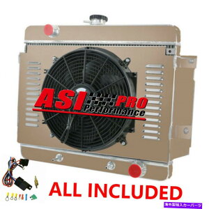 Radiator 3��̃��W�G�[�^�[+�V�����E�h�t�@��1969-1970�V�{���[�r�X�P�b�g�C���p���x���G�Av8�v�� 3 ROW Radiator+Shroud Fan For 1969-1970 Chevrolet Biscayne Impala Bel Air V8 PRO�y���s�A���i�z