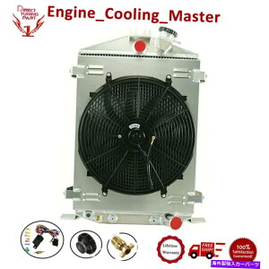 Radiator 3�񃉃W�G�[�^�[�G���N�g���b�N�t�@���V�����E�h�L�b�g1932�N�t�H�[�h�n�C/�n�C�{�[�C�X�g���[�g/���b�g���b�h 3 Rows Radiator Electric Fan Shroud Kit for 1932 Ford HI/High Boy Street/Rat Rod�y���s�A��