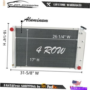Radiator 4��̃R�A���W�G�[�^�[�t�B�b�g�V�{���[�m���@ /1970-1981�V�{���[�J�}��GMC AT /MT 1975-1979 4 Row Core Radiator Fit Chevy Nova /1970-1981 Chevy Camaro GMC AT/MT 1975-1979