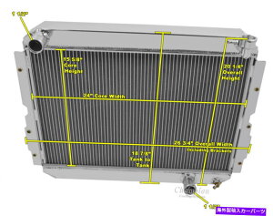 Radiator 2�s1 1981�N����1990�N�̃g���^�����h�N���[�U�[FJ65�̃`���[�uAAR�`�����s�I�����W�G�[�^�[ 2 Row 1 Tubes AAR Champion Radiator for 1981 - 1990 Toyota Land Cruiser FJ65�y���s�A���i�z