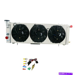 Radiator 1991N2001ÑW[v`FL[XJ/R}`2.5L 4.0l3񃉃WG[^[VEht@ 3 Row Radiator Shroud Fans For 1991-2001 Jeep Cherokee XJ/Comanche 2.5L 4.0L AT