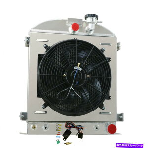 Radiator 1932�N�̃t�H�[�h�`���b�v�O�����V�F�����V�{���[v8 3�񃉃W�G�[�^�[�V�����E�h�t�@�������[ For 1932 Ford Chopped Grill Shells&Chevy V8 3-Row Radiator Shroud Fan Relay�y���s�A���i�z