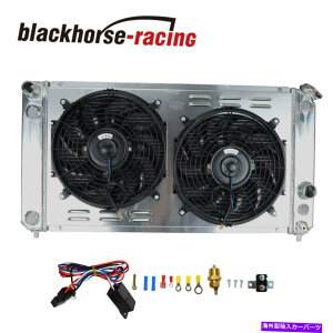 Radiator 1996�N����2005�N�̃V�{���[�u���U�[S10 GMC 3�񃉃W�G�[�^�[+12 �V�����E�h�t�@��+�T�[���X�^�b�g�����[ For 1996-2005 Chevy Blazer S10 GMC 3 Row Radiator+12Shroud Fan+Thermostat Relay�y���s�A���i�z