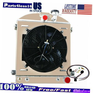 Radiator 1932�N�t�H�[�h�O�����V�F��3�C���`�`���b�v���ꂽ�V�{���[v8 3�񃉃W�G�[�^�[+�V�����E�h�t�@��+�����[ for 1932 Ford Grill Shells 3�hChopped Chevy V8 3 Row Radiator+Shroud fan+Relay�y���s�A���i�z