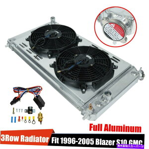 Radiator Chevy Blazer S10 GMC 1996-2005 3񃉃WG[^[ + 12 "VEht@T[X^bgLbg For Chevy Blazer S10 GMC 1996-2005 3 Row Radiator + 12"Shroud Fan&Thermostat Kit