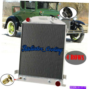 Radiator tH[h1930-1931fA/1932fBV{[V8GW4A~jEWG[^[ 4-Row Aluminum Radiator For Ford 1930-1931 Model A/1932 Model B Chevy V8 Engine