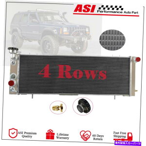 Radiator 4��A���~�j�E�����W�G�[�^�[�t�B�b�g1991-2001�W�[�v�`�F���L�[XJ 2.5L L4 4.0L L6 AT/MT 4 Row Aluminum Radiator Fit for 1991-2001 Jeep Cherokee XJ 2.5L L4 4.0L L6 AT/MT�y���s�A���i�z