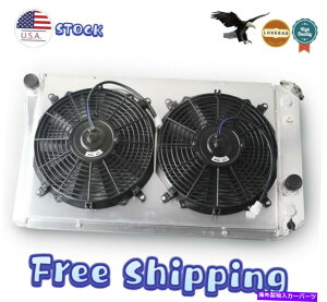 Radiator 1982N2002ÑV{[S10 S-10uU[V8Xbv̂߂2t@3񃉃WG[^[VEh 3 Rows Radiator Shroud With 2Fan For 1982-2002 CHEVROLET S10 S-10 Blazer V8 Swap