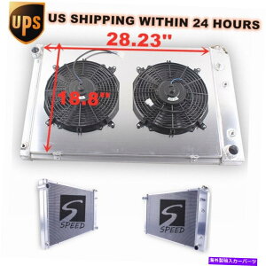 Radiator 1981-1986�V�{���[/GMC K10 K20 K30 K1500 K2500��3��A���~�j�E�����W�G�[�^�[��2×�t�@�� 3-Row Aluminum Radiator &2× Fans for 1981-1986 Chevy/GMC K10 K20 K30 K1500 K2500�y���s�A���i�z