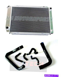 Radiator 3��A���~�j�E�����W�G�[�^�[�ƃV���R���z�[�X�t�B�b�g1979-93�t�H�[�h�}�X�^���O�t�H�b�N�X�{�f�Bv8/v6 3 Rows Aluminum Radiator & Silicone Hose Fit 1979-93 Ford Mustang Foxbody V8/V6