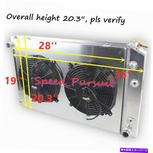 Radiator 1973-1987��3�񃉃W�G�[�^�[2×12''fan�R���{Chevy GMC C/K C10 C20 C30 5.0L-7.4L 3-Row Radiator 2×12''Fan Combo for 1973-1987 Chevy GMC C/K C10 C20 C30 5.0L-7.4L�y���s�A���i�z