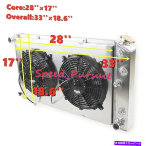 Radiator 1966-1969�r���C�b�N���C���h�L���b�g/ 1973-1977���[�K��3�񃉃W�G�[�^�[w/ 2×12 ''�t�@���V�����E�h For 1966-1969 Buick Wildcat/ 1973-1977 Regal 3 Row Radiator w/2×12'' Fans Shroud�y���s�A���i�z