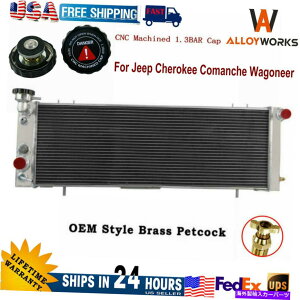 Radiator 1193 3A~jEWG[^[91-01W[v`FL[XJR}`2.5L 4.0L 1193 3 Row Aluminum Radiator For 91-01 Jeep Cherokee XJ Comanche 2.5L 4.0L AT MT
