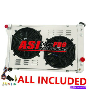 Radiator 3̃WG[^[+VEht@+82-92V{[J}|eBAbNt@CAo[hṽT[X^bg 3 ROW Radiator+Shroud Fan+Thermostat For 82-92 Chevy Camaro Pontiac Firebird PRO