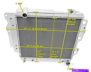Radiator 2�s1 RS�`�����s�I�����W�G�[�^�[1987-2004 Jeep Wrangler YJ Chevy V8 Eng 2 Row 1 RS Champion Radiator for 1987 - 2004 Jeep Wrangler YJ Chevy V8 Eng�y���s�A���i�z