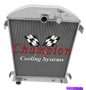 Radiator 2�s1 �`���[�uRR�`�����s�I�����W�G�[�^�[1932�N�t�H�[�h�n�C�{�[�C�t�H�[�h�\�� 2 Row 1 Tubes RR Champion Radiator for 1932 Ford High Boy Ford Configuration�y���s�A���i�z
