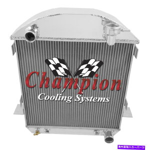 Radiator 2�s1 �`���[�uRR�`�����s�I�����W�G�[�^�[1917-1927 Ford T -Bucket Chevy Config 2 Row 1 Tubes RR Champion Radiator for 1917 - 1927 Ford T-Bucket Chevy Config�y���s�A���i�z