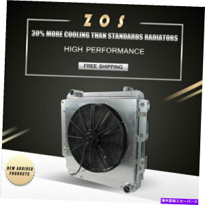 Radiator �W�[�v�����O���[�̃��W�G�[�^�[+�t�@���V�����E�hYJ�V�{���[1987-04�A���~�j�E��V8 3row at 8101 Radiator+Fan Shroud For Jeep Wrangler YJ Chevy 1987-04 Aluminum V8 3Row AT 8101�y���s�A���i�z
