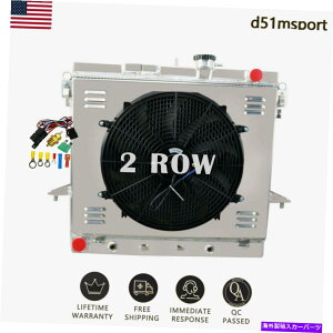 Radiator 06-122񃉃WG[^[VEht@ 2 Rows Radiator Shroud Fan For 06-12 Chevy Colorado Hummer H3 H3T GMC Canyon V8