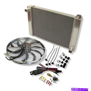 Radiator Chevy 2��A���~�j�E�����W�G�[�^�[29 x19 '+ 16 �G���N�g���b�N�t�@��3000cfm�������[�L�b�g Chevy 2 Row Aluminum Radiator 29x19'+ 16 Electric Fan 3000CFM & Relay Kit