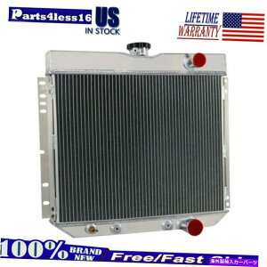 Radiator 1964-1968��4��A���~�j�E�����W�G�[�^�[�t�H�[�h�J���g���[�X�N���C�A�Z�_��/�M�����N�V�[L6 V8 4 Row Aluminum Radiator for 1964-1968 Ford Country Squire Sedan/Galaxie L6 V8�y���s�A���i�z