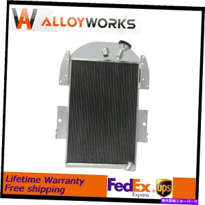 Radiator 4��A���~�j�E�����W�G�[�^�[�t�B�b�g1934 1935�V�{���[6cyl Pro 1936�g���b�N�s�b�N�A�b�v 4 Rows Aluminum Radiator Fits 1934 1935 Chevy 6CYL Pro 1936 Trucks Pickup�y���s�A���i�z