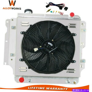 Radiator 1987N2006NJeep Wrangler YJ / TJ L4 L63A~jEWG[^[VEht@ 3 Row Aluminum Radiator Shroud Fan For 1987-2006 JEEP WRANGLER YJ / TJ L4 L6