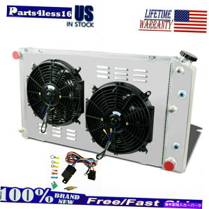 Radiator 3A~jEWG[^[+VEht@1973-80V{[C10 C20 C30sbNAbvxO 3 Row Aluminum Radiator+Shroud Fan For 1973-80 Chevy C10 C20 C30 Pickup Suburban