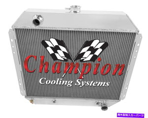 Radiator 1979�N��3��̍��x�ȃ`�����s�I�����W�G�[�^�[�t�H�[�h�u�����R�V�{���[�R���o�[�W���� 3 Row Advanced Champion Radiator for 1978 1979 Ford Bronco Chevy Conversion�y���s�A���i�z