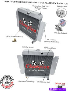 Radiator 1970�N��3��̃E�G�X�^���`�����s�I�����W�G�[�^�[1971�_�b�WD200�s�b�N�A�b�vV8�G���W�� 3 Row Western Champion Radiator for 1970 1971 Dodge D200 Pickup V8 Engine�y���s�A���i�z