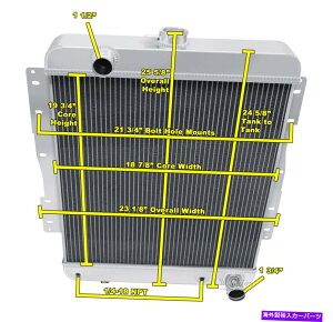 Radiator 1958N3̃Ag~bN`sIWG[^[V{[CpV8GWCC1662 3 Row Atomic Champion Radiator for 1958 Chevrolet Impala V8 Engine #CC1662