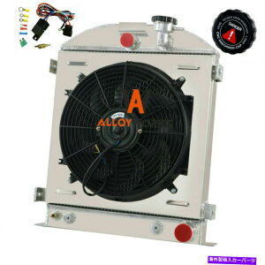 Radiator 3��̃��W�G�[�^�[+�V�����E�h+�t�@��1932�t�H�[�h���f���O�����V�F��3.3L�V�{���[�G���W�� 3 Row Radiator+Shroud+Fan For 1932 Ford Model Grille Shells 3.3L Chevy Engine�y���s�A���i�z
