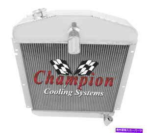 Radiator 1947 1948 1949v}XN[yCC47493̃NC[`sIWG[^[ 3 Row Queen Champion Radiator for 1947 1948 1949 Plymouth Coupe #CC4749