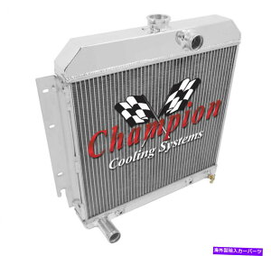 Radiator 3��̃E�G�X�^���`�����s�I�����W�G�[�^�[1964�N�̃v���}�X�o���N�[�_V8�G���W����CC64DT 3 Row Western Champion Radiator for 1964 Plymouth Barracuda V8 Engine #CC64DT