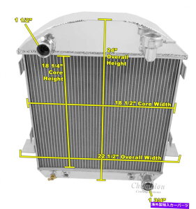 Radiator 2�s1 �`���[�uSZ�`�����s�I�����W�G�[�^�[1917-1927 Ford T -Bucket Chevy Config 2 Row 1 Tubes SZ Champion Radiator for 1917 - 1927 Ford T-Bucket Chevy Config�y���s�A���i�z