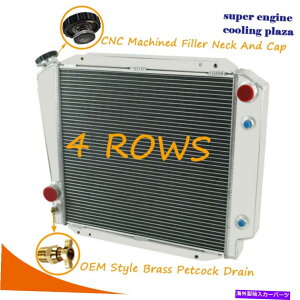Radiator 66-774RAWG[^[tH[huR2.8L 3.3L 4.7L 4.9L 5.0L L6 V8GW 4 Rows Core Radiator For 66-77 Ford Bronco 2.8L 3.3L 4.7L 4.9L 5.0L L6 V8 Engine