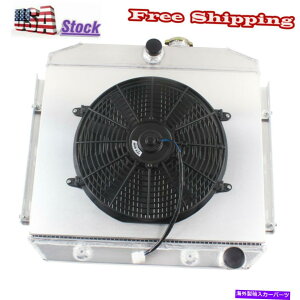 Radiator 3ROW���W�G�[�^�[���t�@��1955 1956 1957�V�{���[�x���G�A6�V�����_�[���t��L6 CC5056 3Row Radiator&Fan For 1955 1956 1957 Chevy Bel Air 6 Cylinder Mounting l6 CC5056